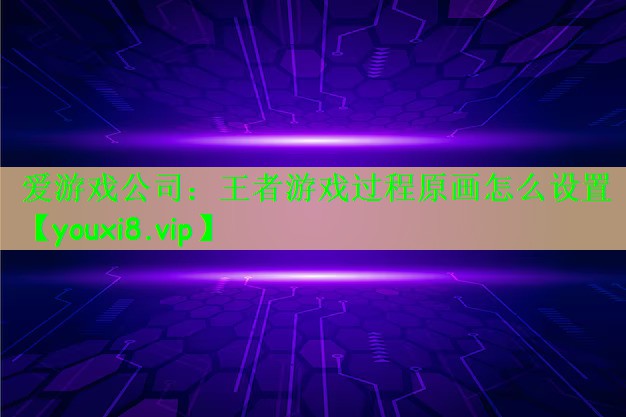 王者游戏过程原画怎么设置